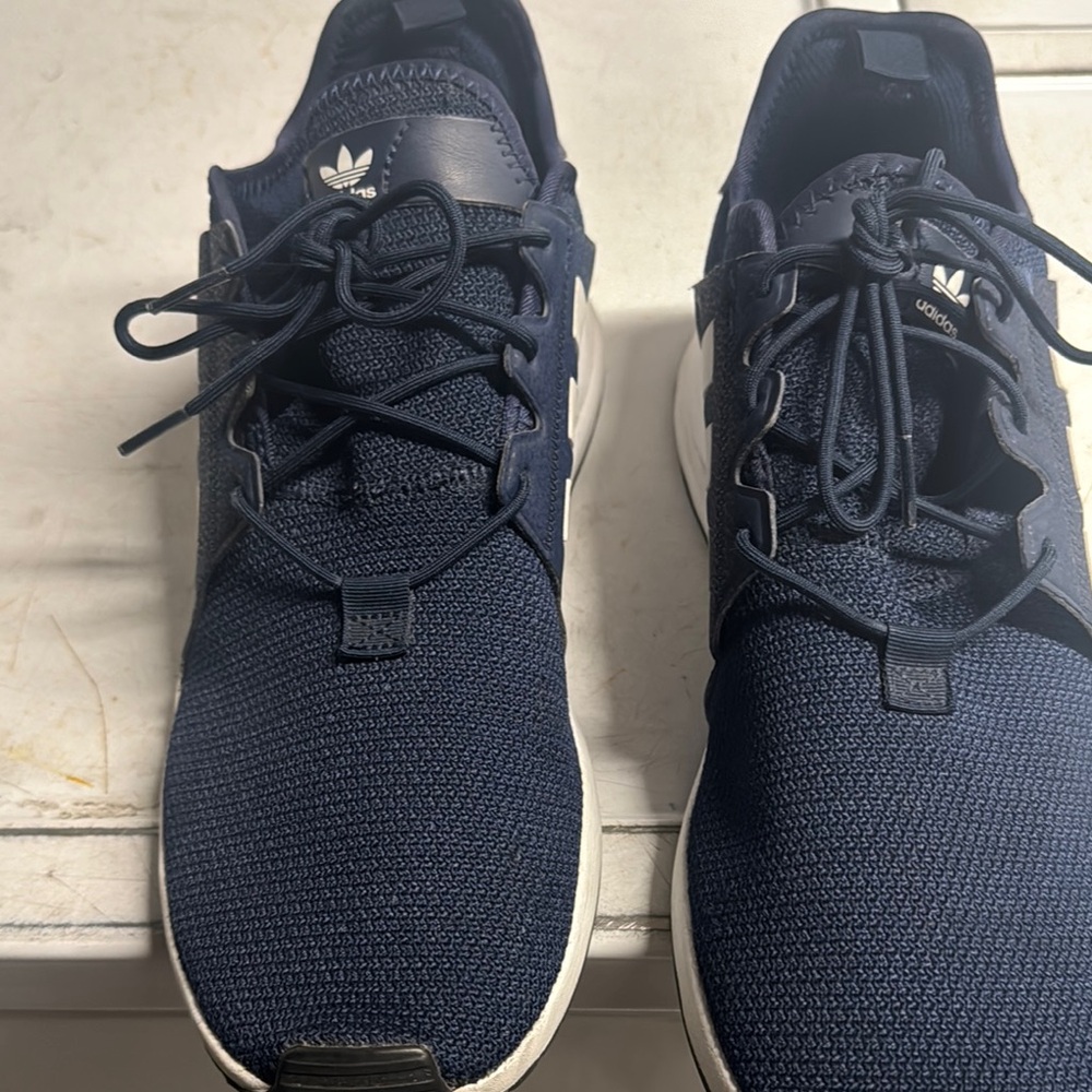 Adidas Blue Sneakers with Breathable Mesh and Sock-Like Fit